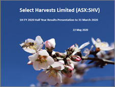 Select Harvests 2020 First Half Results