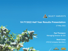 Select Harvests 2022 First Half Results