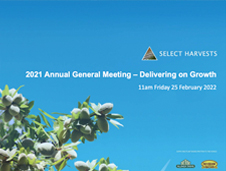Select Harvests 2021 AGM Presentation