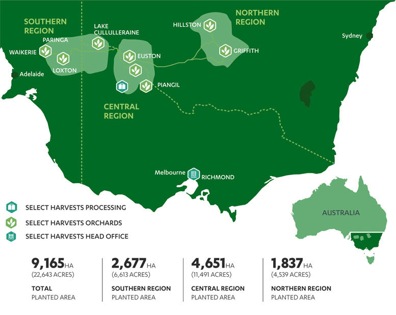 Select Harvests orchard location